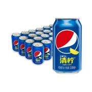 20点开始、88VIP：pepsi 百事 可乐 清柠味 碳酸汽水 330ml*24罐*3件