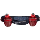 Nathan Hydration 跑步腰带混合 - 可调节跑步腰带 - TrailMix 包括 2 个瓶子/酒瓶 - 带储物袋。 适合大多数 iPhone 和智能手机