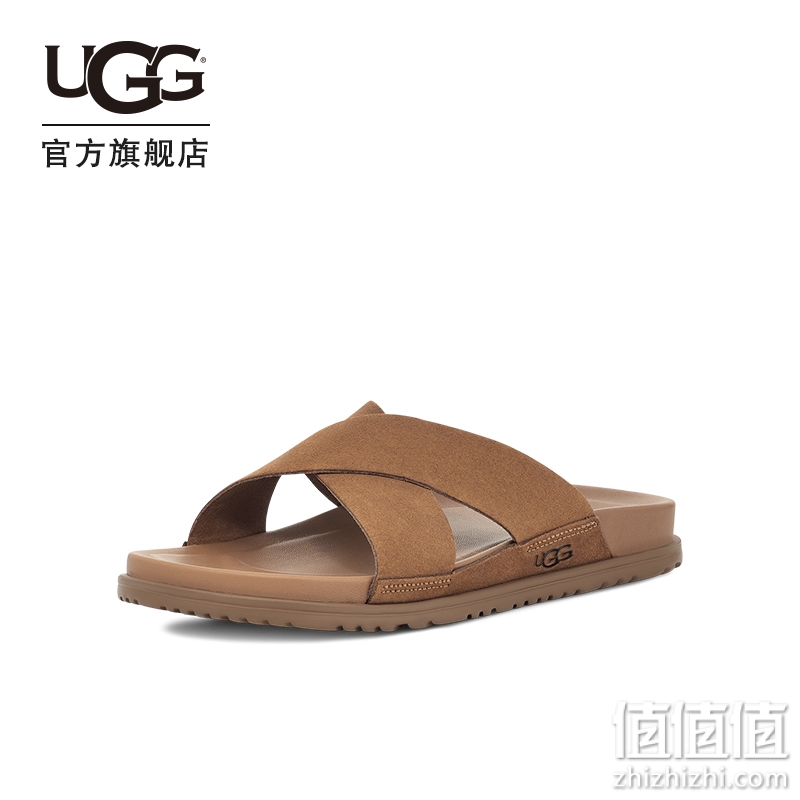 UGG 2022春季新款男士凉鞋沙滩休闲舒适软底交叉绑带拖鞋 1124902