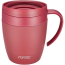 和平FREIZ 马克杯 带盖子 保温保冷 Fortec 办公室用水杯 红色 330ml RH-1290