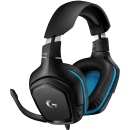Logitech 罗技 G432 有线游戏耳机,7.1环绕声,DTS 耳机:X 2.0,50 毫米音频驱动器,USB 和 3.5 毫米音频插孔,翻转静音麦克风,轻质,PC/Mac/Xbox One/PS4/Nintendo Switch - 黑色