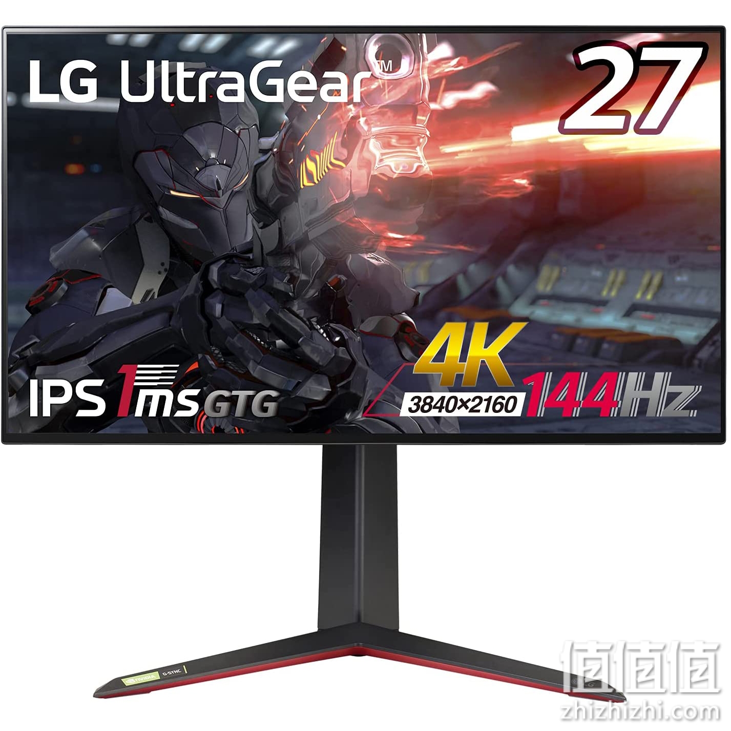 LG 游戏显示器 UltraGear 27GP950-B 27英寸/4K/Nano IPS/1ms(GtoG)/144Hz/HDMI 2.1兼容/G-SYNC 兼容,FreeSync Premium Pro/Vesa DisplayHDR600/HDMI×2, 显示端口/枢轴,高度可调