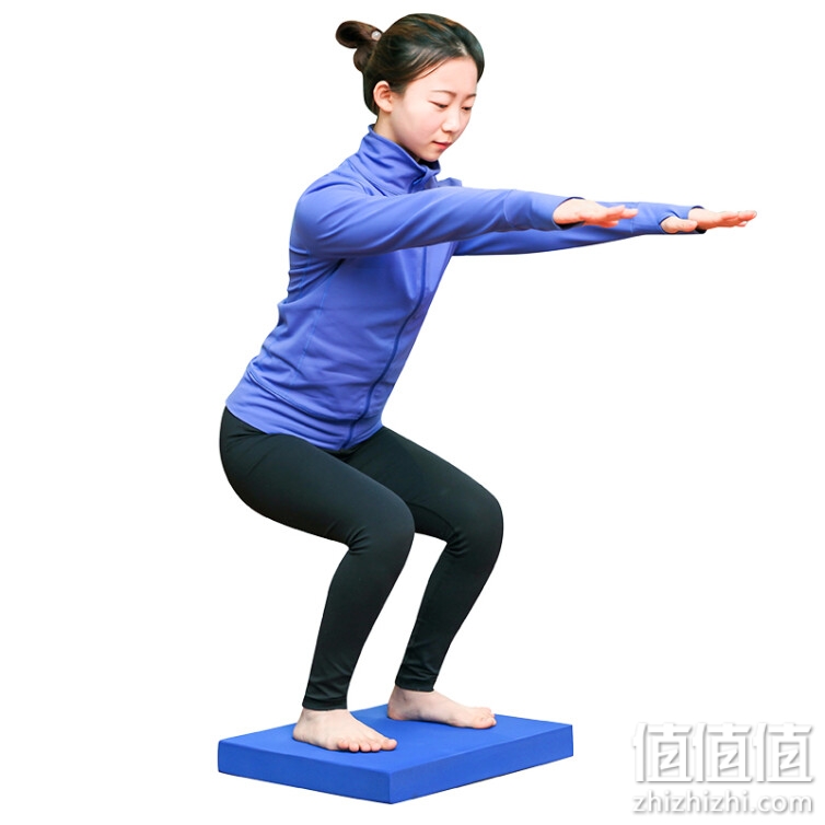 Tsewang 加厚平衡软踏健身垫平衡垫 脚踝核心稳定训练康复家用平衡软塌平衡盘 普拉提软垫 天空蓝（50*40*6CM）