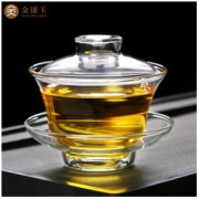 金镶玉 三才盖碗 玻璃茶杯 高硼硅耐热防爆泡茶碗