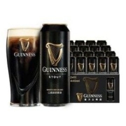 临期品：GUINNESS 健力士 黑啤 440ml*24听