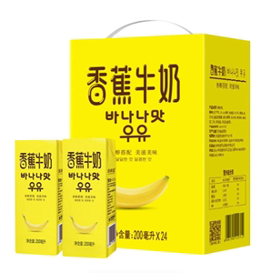 新希望 香蕉牛奶 200ml*12盒*2件