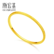 20点开始、PLUS会员：CHJ JEWELLERY 潮宏基 女士足金手镯 SDG30002094 约12.3g