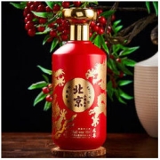 YONGFENG 永丰牌 北京二锅头 清香型 纯粮食酿造白酒 优级酒 婚宴喜酒 42度红龙尊（500ml *2瓶礼袋装）