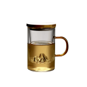 流颜 茶水分离玻璃杯 观山茶杯 500ml19.9元包邮（需用劵）