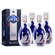 京喜：汾酒 青花20 53%vol 清香型白酒 500ml*4瓶 整箱装