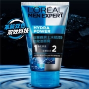 欧莱雅男士 水能润泽双效洁面膏 100ml