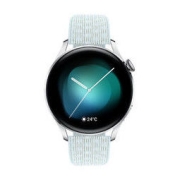 HUAWEI 华为 WATCH 3 时尚款 eSIM智能手表 46.2mm 银色不锈钢表壳 蓝灰色织布表带（GPS、血氧）