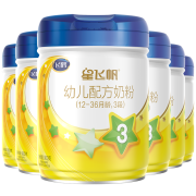 PLUS会员：飞鹤 星飞帆3段1-3岁幼儿配方奶粉听装 6罐装*900g+（赠三合一电动车+星飞帆4段试用装160g）