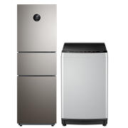 Midea 美的 冰洗套装 10公斤波轮洗衣机全自动+247升三门多门电冰箱 MB100ECO+BCD-247WTPZM(E)