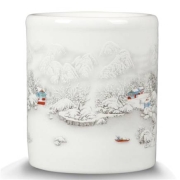 欢畅 景德镇陶瓷器小花瓶摆件 雪景笔筒  多款可选