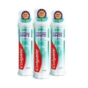 Colgate 高露洁 欧洲进口密泡美白直立按压式牙膏 100mlx3支 密泡深洁 温和亮白