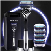 Gillette 吉列 锋隐致顺手动剃须刀 引力盒经典黑 1光滑刀架 5刀头 磁力底座
