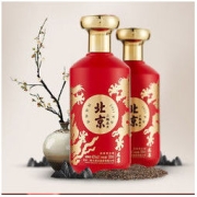 YONGFENG 永丰牌 北京二锅头 清香型 纯粮食酿造白酒 优级酒 婚宴喜酒 42度红龙尊（500ml *2瓶礼袋装）