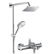 hansgrohe 汉斯格雅 26777007 双飞雨240 恒温花洒套装 带下出水龙头 铜镀铬