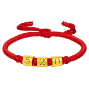 Letrange 中性足金数字520手链 YS0033