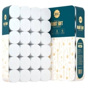 漫花 鎏金绿卷纸 无芯卷纸 5层100g/卷*8卷