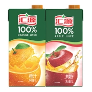汇源 100%浓缩果汁 1L*2盒 橙汁/桃汁/苹果/葡萄 4种可选