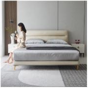 SUPER会员：SUNHOO 双虎-全屋家具 RC625 现代简约软包轻奢婚床 低箱床 1.5m