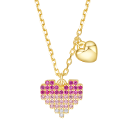 再降价、plus会员：CHOW TAI SENG 周大生 女士S925银爱心项链 S1PC0327