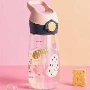 奢伦 儿童水杯吸管杯480ML+背带