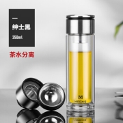 京卫 双层 304不锈钢玻璃杯 350ml
