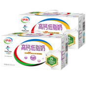 京东PLUS会员：YILI 伊利 高钙低脂奶 250ml*24盒*2提