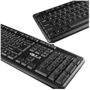 GESOBYTE 吉选 KB830 USB 104键 有线薄膜键盘 黑色 无光