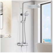 MOEN 摩恩 水呼吸系列 91071EC 2295EC M22064 方形恒温花洒套装 250mm