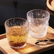 京东极速版：萌物坊  冰川纹玻璃杯矮款 2个装