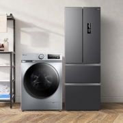 预售：Midea 美的 BCD-325WFPM(E)+TD100PURE 冰洗套装