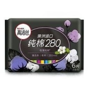 kotex 高洁丝 臻选系列丝薄纯棉卫生巾夜用 280mm*6片