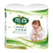 亲子会员：雨森 可湿水 卷纸 2卷300g/6层*2件