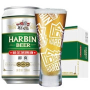 有券的上：HARBIN 哈尔滨啤酒 哈尔滨 醇爽啤酒 330ml*24听*2件