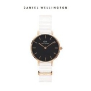 Daniel Wellington 丹尼尔惠灵顿 女士石英表 Petite 28 Nato RG white