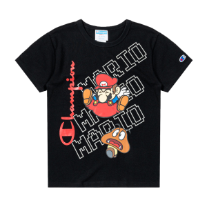 Champion 冠军 日版 x Super Mario Bros卡通图案 T恤