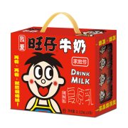 Want Want 旺旺 旺仔牛奶 儿童早餐奶 原味 礼盒装 125ml*24盒*4件