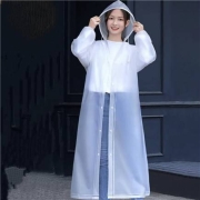 京东极速版：惠寻 成人雨衣 长款带帽 磨砂白色 均码