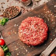 国企放心肉，古龙旗下：100gx10片 塔斯蒂 古龙原切牛肉饼