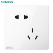SIEMENS 西门子 皓彩雅白 86型斜五孔插座 1只装