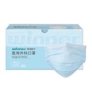 winner 稳健医疗 一次性医用外科口罩 50片 蓝色