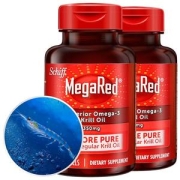 美国产 Schiff MegaRed 欧米伽3 南极磷虾油胶囊 120粒*2瓶 强力调节三高
