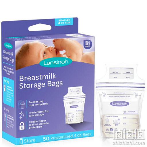 兰思诺Lansinoh储奶袋母乳储存袋冷藏保鲜存奶袋120ml一次性母乳袋50片
