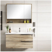 KUKa 顾家家居 G-06217 浴室柜组合套装 榆木色半封闭镜柜 80cm