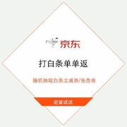 牛蛙腿：京东 打白条单单返 随机抽取白条立减券/免息券