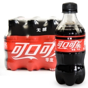 可口可乐 零度碳酸饮料 原味碳酸无糖汽水饮料 300mlx12瓶